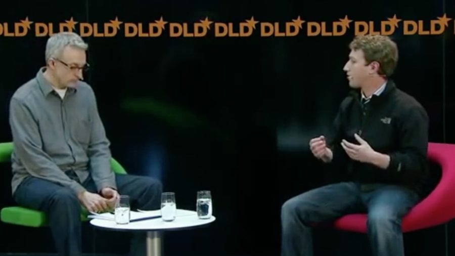 Mark Zuckerberg, Facebook founder, historic interview at DLD Munich conference 2009 with David Kirkpatrick