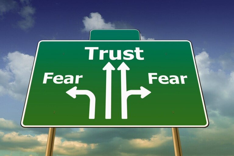 Trust, fear, symbolic image