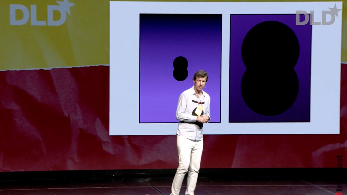 video, Stefan Sagmeister gives his talk about beautiful numbers at DLD Munich