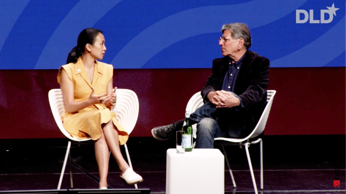 Audrey Tsang, Clue, and Kimon Angelides, Femtec Health, discuss female health and technology at DLD Munich