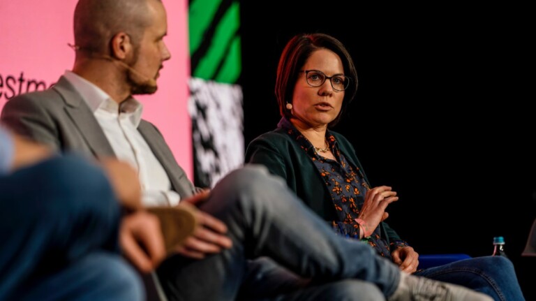 Technology experts Tina Klüwer, Jonas Andrulis, Ludwig Ensthaler and Christian Teichmann discuss the opportunities of generative artificial intelligence at DLD Munich 2023