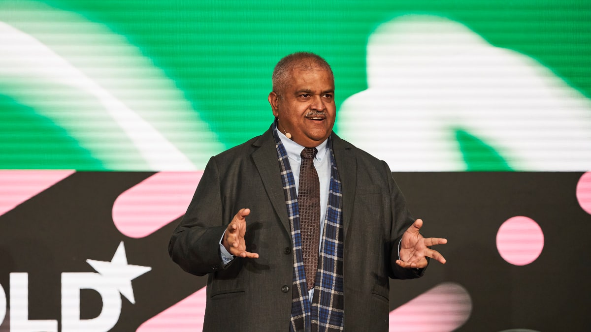 Satya Tripathi, Secretary General Global Alliance for a Sustainable Planet, speaks at DLD Munich about sustainable food production