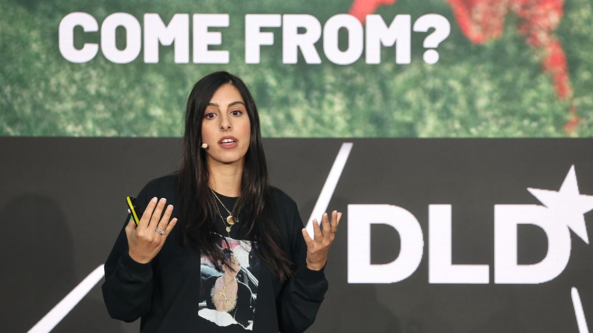 Scopia founder Christina Hawatmeh speaks about web3 technologies for artists at the DLD Munich Conference 2023