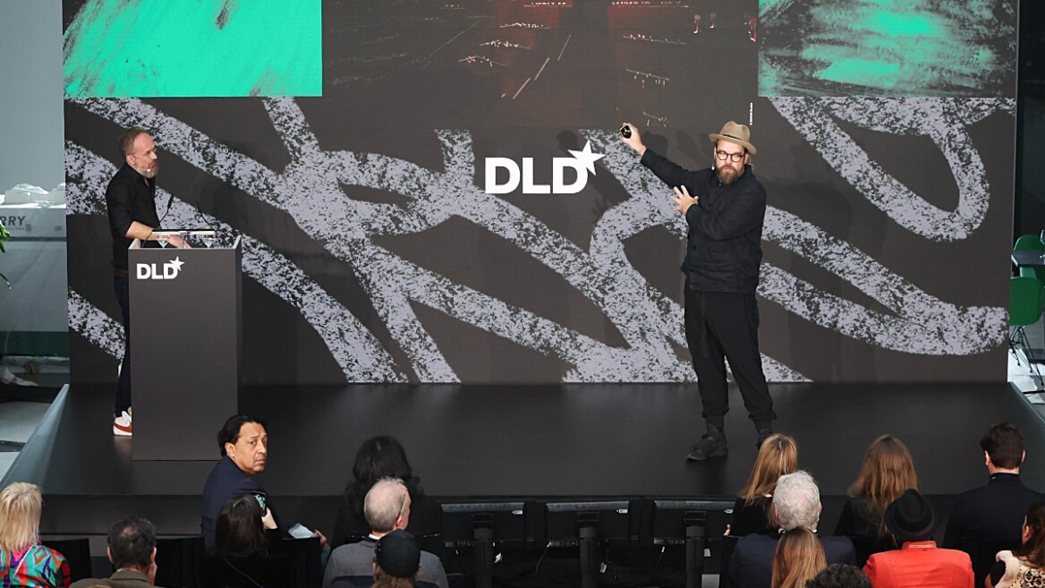 Alexander Schill, Serviceplan, and Maik Kaehler, lili Studios, speak at the DLD Munich Conference 2023