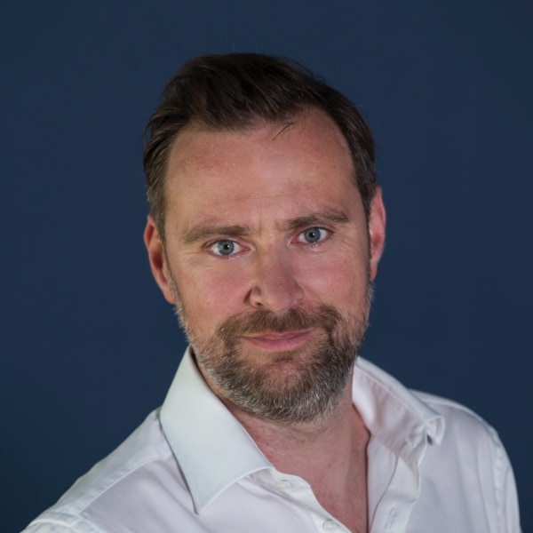 Studio portrait of advertising manager Timo Wolf, Managing Director of Serviceplan Make