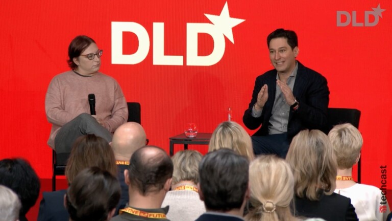 Ina Fried (Axios) and Rodney Zemmel (McKinsey) speak at the DLD Munich Conference 2025 in Munich.