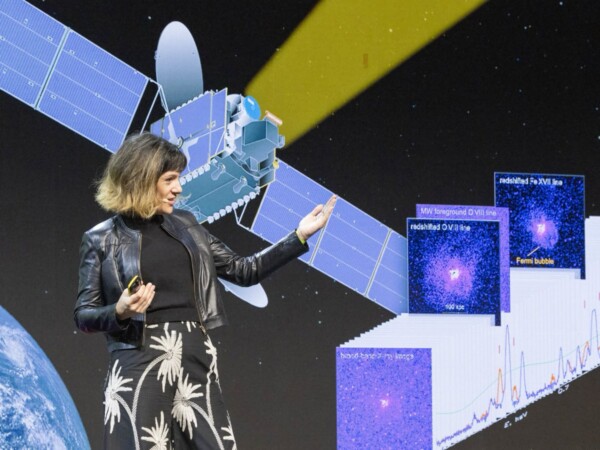 Astrophysicist Cecilia Garraffo (Harvard, Smithsonian) on stage at the DLD Future Hub conference in Munich.