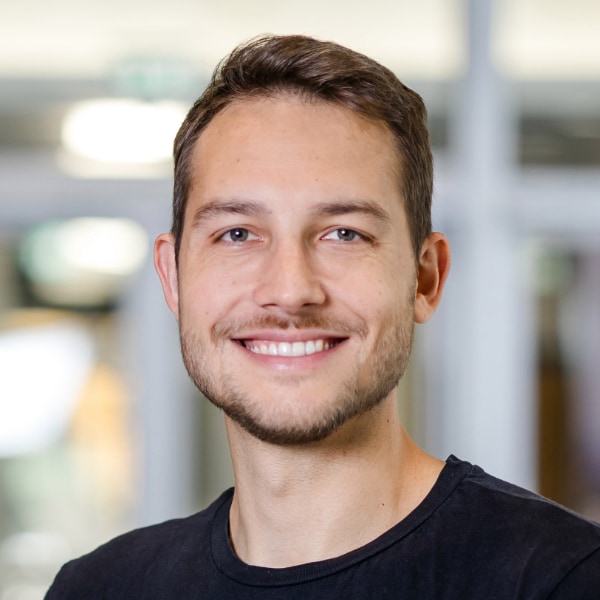 Headshot portrait of journalist Max Gilbert, Bayerischer Rundfunk.