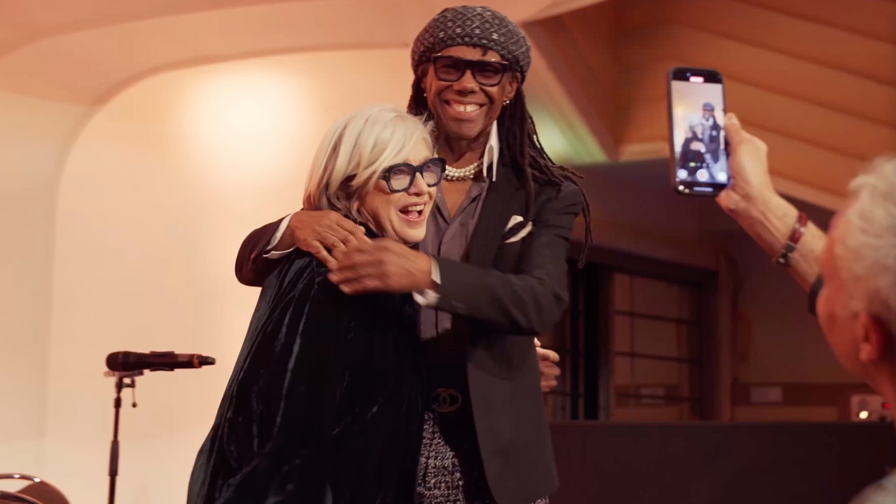 DLD25 highlight video preview: DLD founder Steffi Czerny embraces songwriter and producer Nile Rodgers