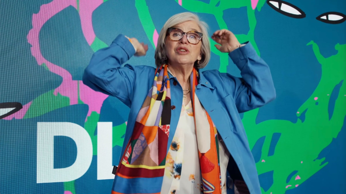 DLD26 highlight video preview: DLD founder Steffi Czerny celebrating the audience.