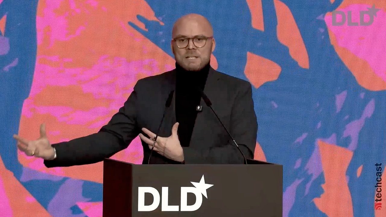 Fabian Mehring, Bavaria’s Minister for Digital Affairs, speaking at DLD Munich 2026. (Video preview)