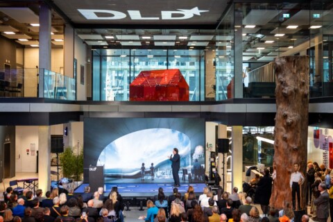 Architect Bjarke Ingels on stage at the DLD Munich 2026 conference.