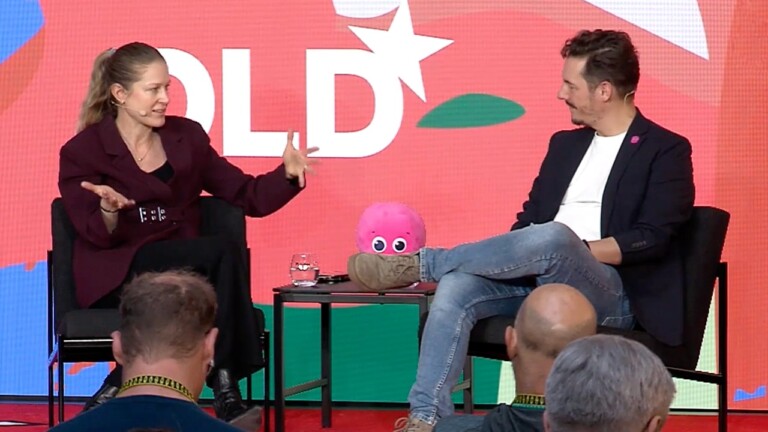 Heike Freund (Marvel Fusion) and Bastian Gierull (Octopus Energy) discuss the green energy transition at DLD Munich 2026. (Video preview)