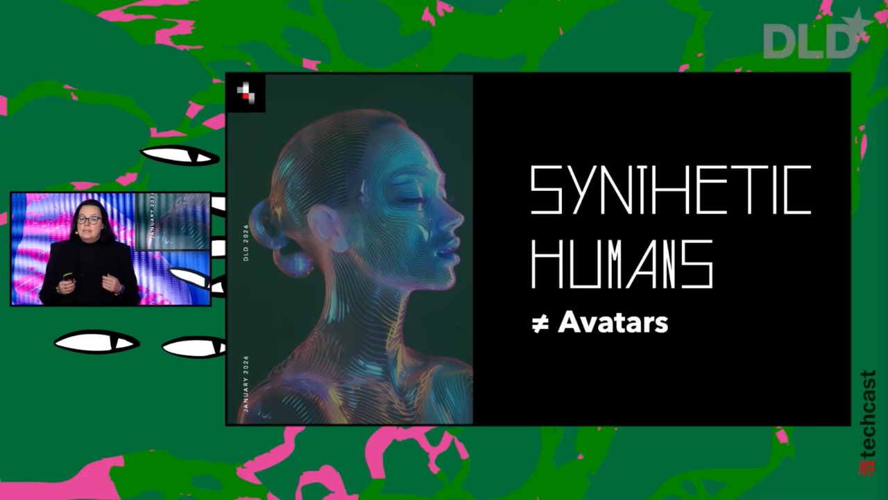 Video preview of Karin Immenroth (Mediaplus Group) speaking at the DLD Munich 2026 conference.