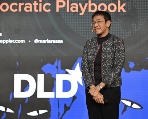 Nobel Peace Prize laureate Maria Ressa (Rappler) speaking at the DLD Munich 2026 conference.