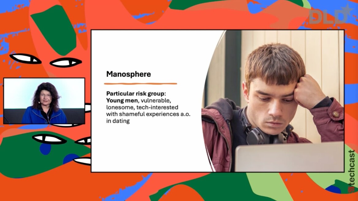 Journalist and youth researcher Maya Götz presents results from a recent study about the "manosphere" at DLD Munich 2026. (Video preview.)