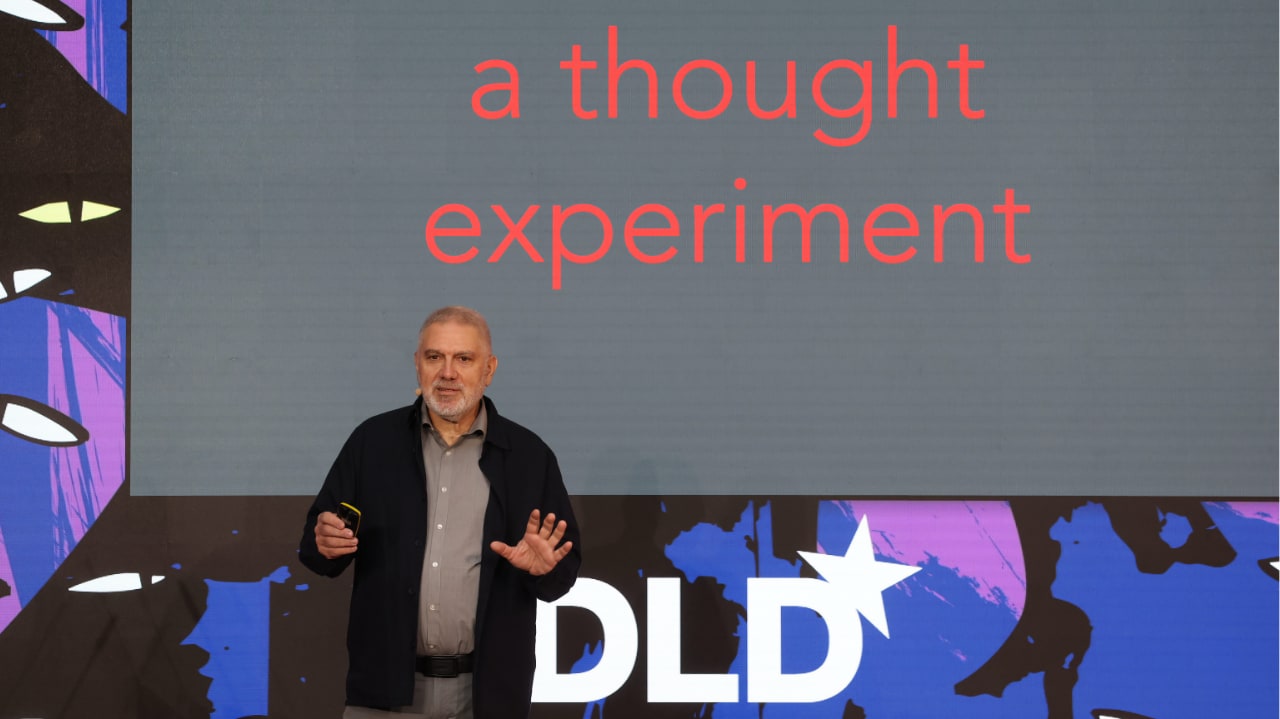 Pegor Papazian (TUMO Center for Creative Technologies) on stage at the DLD Munich 2026 conference. Credit: Karl-Josef Hildenbrand / picture alliance for DLD / Hubert Burda Media