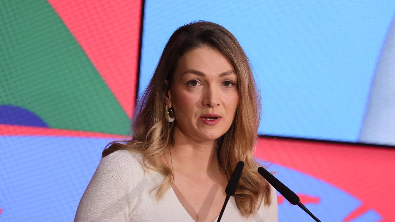 Judith Gerlach (Bavarian State Minister of Health, Care and Prevention) speaking at the DLD Munich 2026 conference. Credit: Karl-Josef Hildenbrand / picture alliance for DLD / Hubert Burda Media