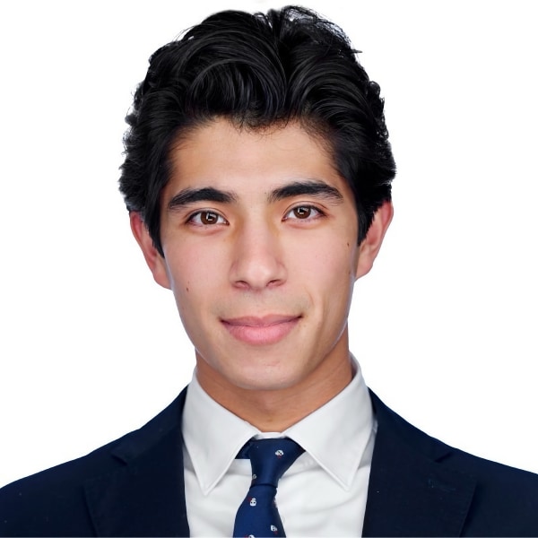 Headshot portrait of Nikita Tsimmer, co-founder and CEO of Fountain Health, in front of a white background.