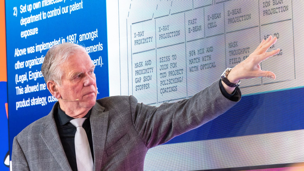 Video preview of Martin van den Brink (ASML) speaking at the DLD Munich Conference 2026. Photo: Enno Kapitza for DLD / Hubert Burda Media