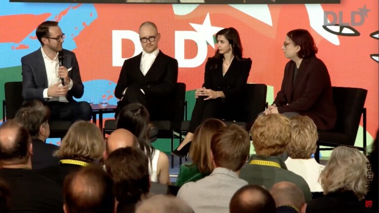 Video preview of Thomas Saueressig (SAP), Sten-Kristian Saluveer (Tallinn Digital Summit), Anahita Thoms (Baker McKenzie) and Ina Fried (Axios) speaking at the DLD Munich 2026 conference.