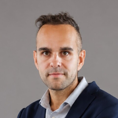 Studio portrait of Juan Fuentes Fernández, Director of the Global Sports Innovation Center powered by Microsoft (GSIC) in Valencia, Spain