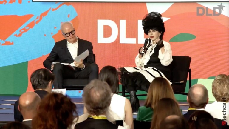 Video preview of artist Colette Lumi&egrave;re and curator Hans Ulrich Obrist (Serpentine Galleries) on stage at the DLD Munich 2026 conference.