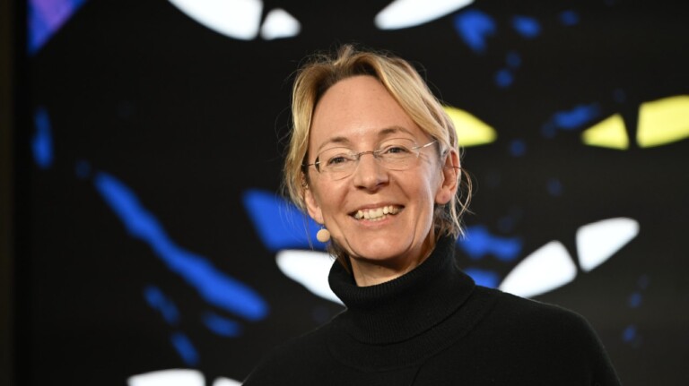 Video preview of Sarah Spiekermann (Vienna University of Economics) speaking at the DLD Munich 2026 conference. Photo: Sebastian Gabriel / picture alliance for DLD / Hubert Burda Media