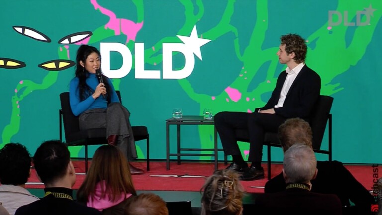Julia Zhou (Sigma Squared) in conversation with Julian Windeck (Attention Engineering) at the DLD Munich Conference 2026.