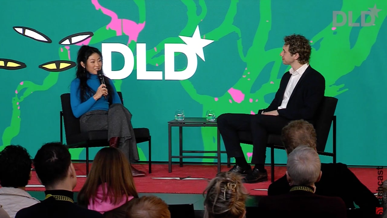 Julia Zhou (Sigma Squared) in conversation with Julian Windeck (Attention Engineering) at the DLD Munich Conference 2026.